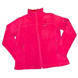 XL Bright Pink Columbia Fleece Full Zip